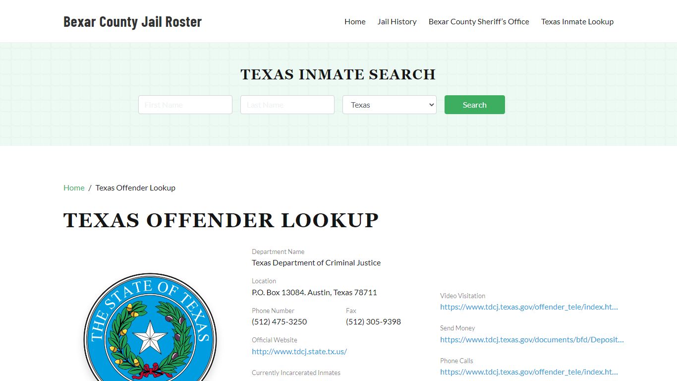 Texas Inmate Search, Jail Rosters - Bexar County Jail